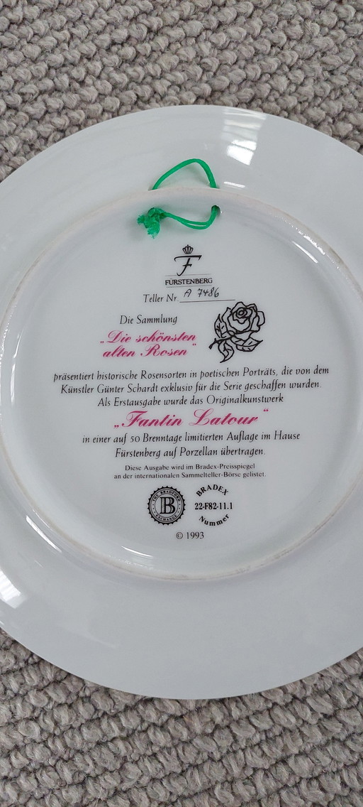 Fürstenberg porcelain collector's plate