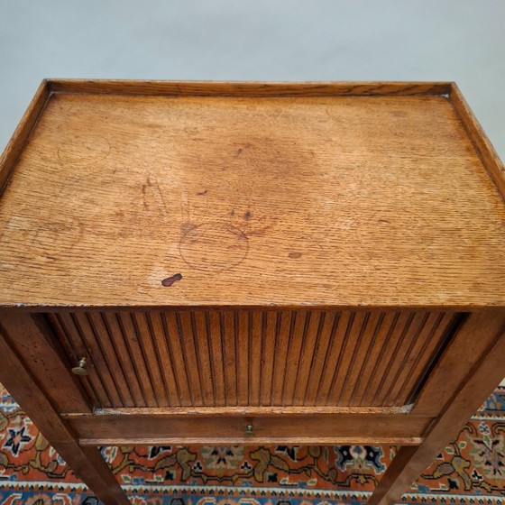 Antiek Hollands Potten- Of Nachtkastje Van Massief Eikenhout Uit De Periode Rond 1800 (Louis Seize-Stijl) (photo 5 of 11)