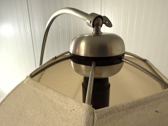 Image 1 of Fishing Rod Floor Lamp with Umbrella Lampshade 1970-80's