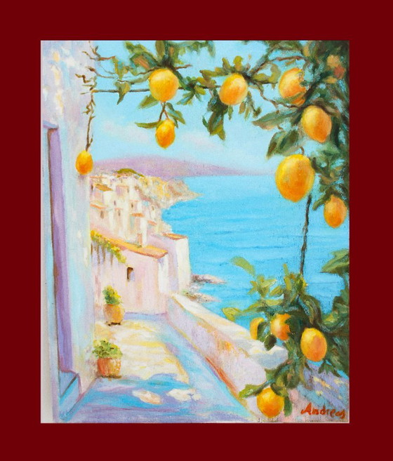 Quadro a Olio di una Vista sul Mare. – Dipinti e disegni, Wood (photo 7 of 10)