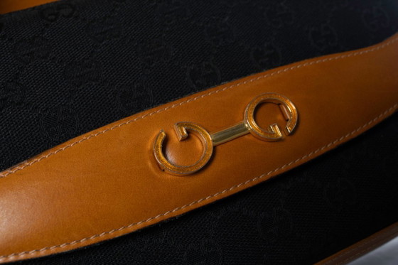 Gucci, Vintage GG Emaille Bag With Black Canvas – Shoulder bags, Calfskin (photo 10 of 12)