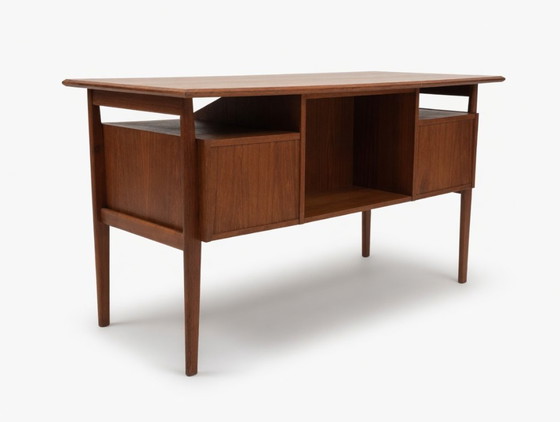 Image 1 of Teak Desk By Gunner Nielsen For Tibergaard, 1960s.
