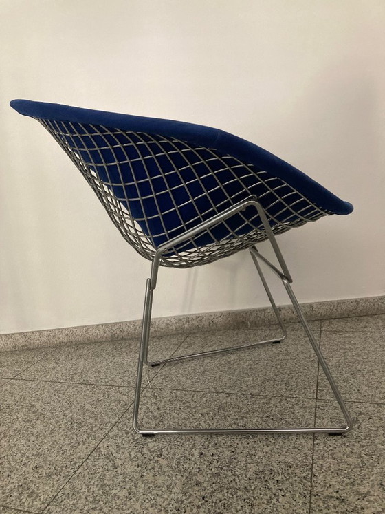 Image 1 of Harry Bertoia 5 Chaises Diamant Bleu