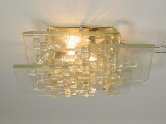 Image 1 of Preciosa lámpara de pared de cristal de Murano de Albano Poli para Poliarte, Italia, años 70.