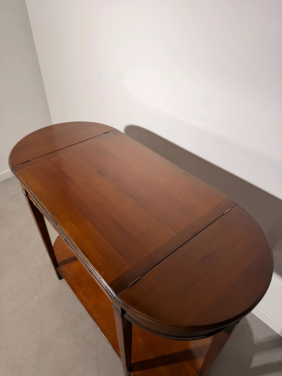 Double-Faced Wooden Console Table with Drawers and Hidden Storage – Side tables (photo 3 of 5)
