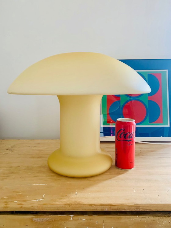 Image 1 of Vintage Hustadt Leuchten mushroom opaline glas model 3631/01