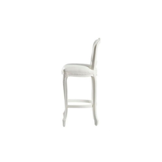 Image 1 of Vintage Louis bar stool for Sixinch in white polyurethane and steel