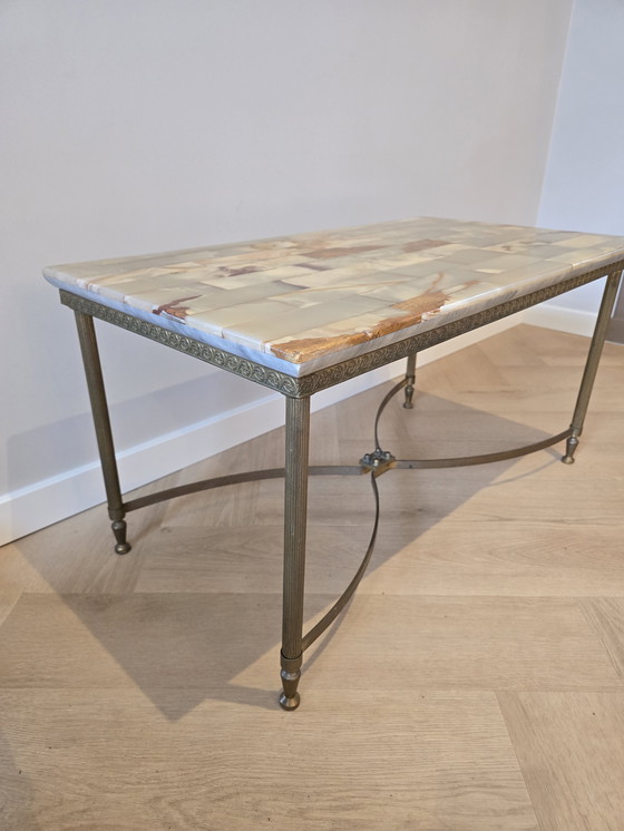 Image 1 of Vintage onyx bijzettafel 