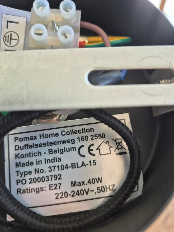 Pomax Pendelleuchte, schwarzes Stahlgeflecht – Pendelleuchten, Iron (photo 3 of 5)