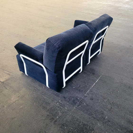Fauteuil / canapé vintage IKEA Rörberg, Canapés 2 places, Coton, Aluminium, Rose (photo 7 sur 9)