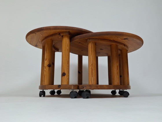 Image 1 of Set Van 3 Vintage Bijzettafels, in de Stijl van Rainer Daumiller