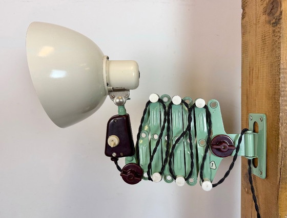 Image 1 of Industrial East German Scissor Lamp from VEB Zweckleuchtenbau Dresden, 1950s