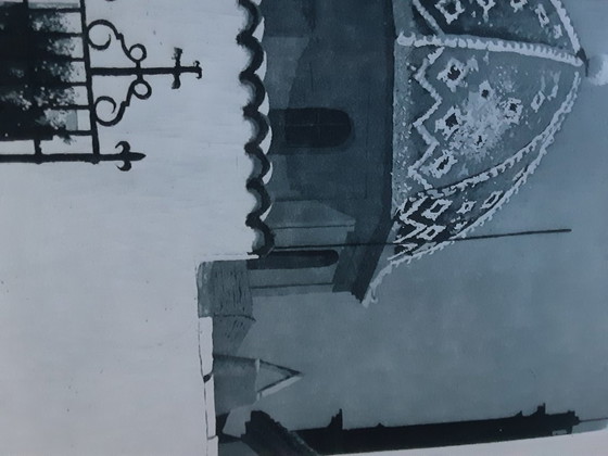 Image 1 of 2 dibujos a bolígrafo firmados