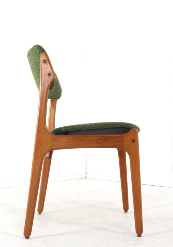 Image 1 of Ensemble de 4 chaises rembourrées Erik Buch pour O.D. Mobler modèle 49