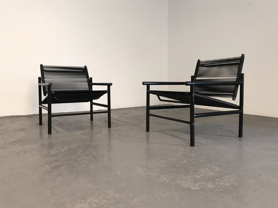 Twee Fly Line loungestoelen, G. Belotti voor CMP Padova – Stoelen / fauteuils, Metal, Plastic (photo 11 of 11)
