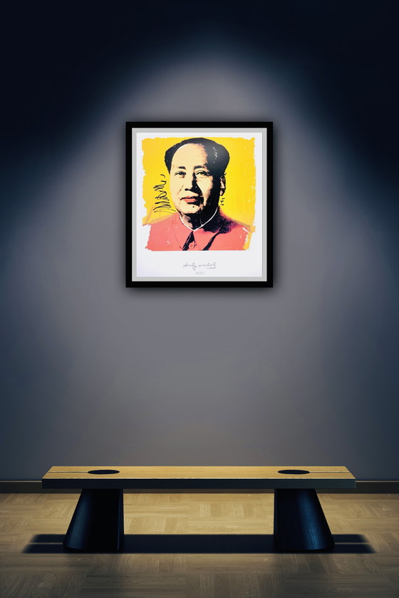 Image 1 of Andy Warhol: "Mao - Gelb". Auf der Platte signiert.