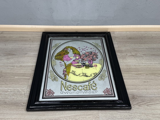 Image 1 of ☕✨ Specchio vintage Nescafé – Stile Art Nouveau ✨☕