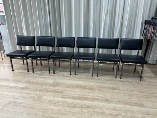 6x sedie da pranzo PALI - Louis van Teeffelen per Wébé - 1960