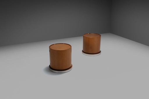 Juego de barras secas redondas de madera de Mario Sabot, Italia, década de 1970