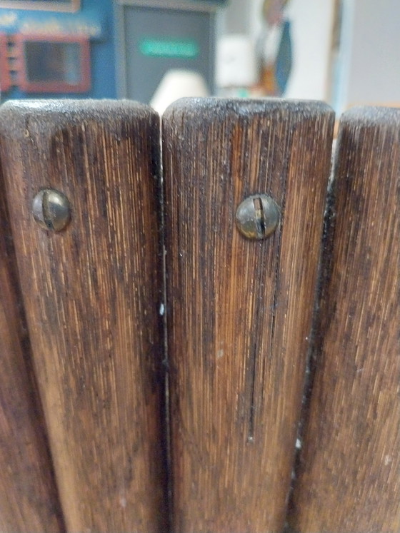 Image 1 of 1x großer runder Holzpflanzkübel aus den 1970er Jahren