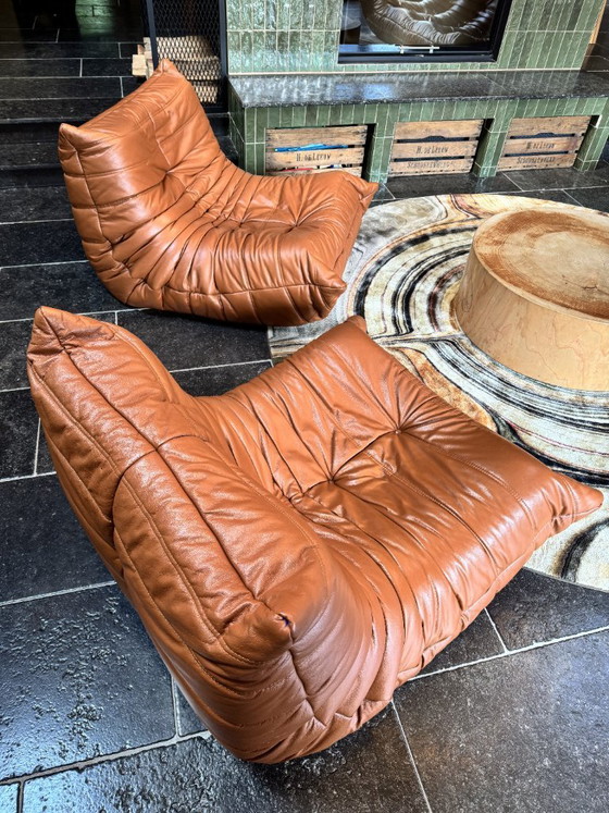 Image 1 of Set Ligne Roset Togo composto da 1 divano a 3 posti e 2 poltrone.