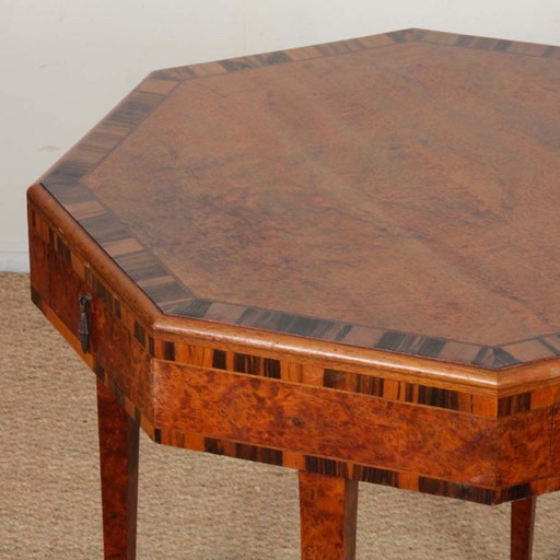 Art Deco marquetry games table dating from the 1930s