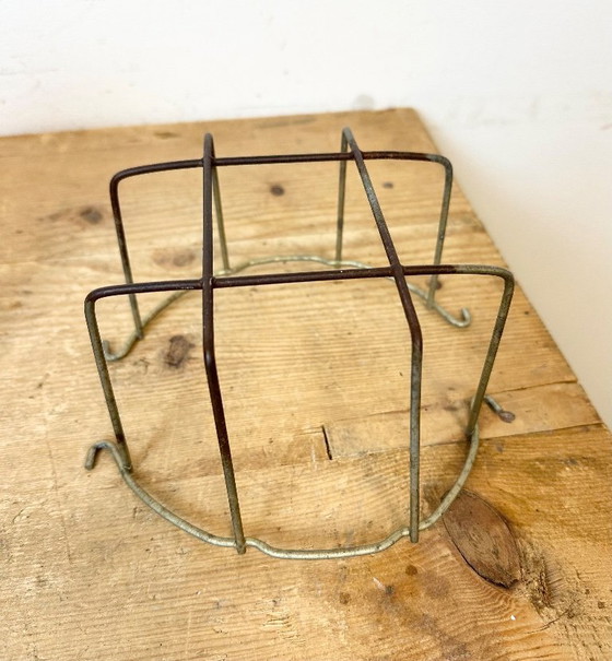 Image 1 of Grey Industrial Aluminium Cage Pendant Lamp, 1970s