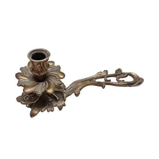 Rococo style brass candlestick