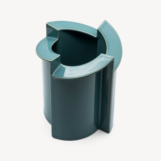 Rosenthal Windmill Turquoise Porcelain Vase Duo – Jan Van Der Vaart, 1988 (photo 4 of 10)