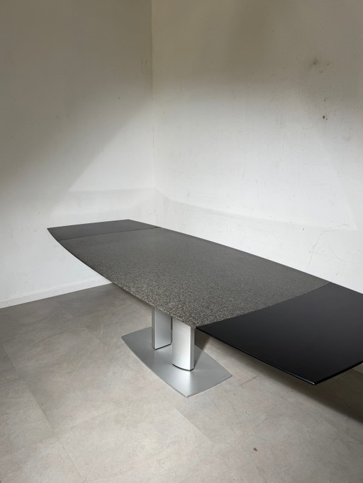 Mesa de comedor extensible Ronald Schmitt G2220/E de Kurt Lenski – Granito – 180–280 x 105 cm – eettafels (photo 2 of 8)