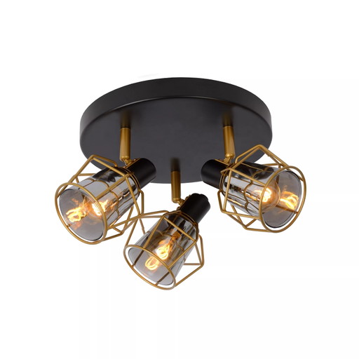 Lucide NILA Plafondspot - Ø 36 cm - 3x E14 - Zwart