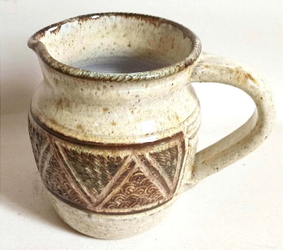 Image 1 of Stoneware pitcher stamped Giraud. Height 18.5 cm