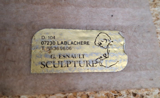 Image 1 of Table Lamp Lamp G. Esnault Sculpture Brutalist Stone Shape Gilles Paul Esnault