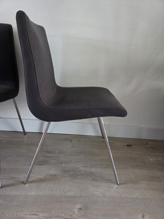 4x Pierre Paulin Voor Ligne Roset – Eetkamerstoelen, Metal, Textile (photo 9 of 11)