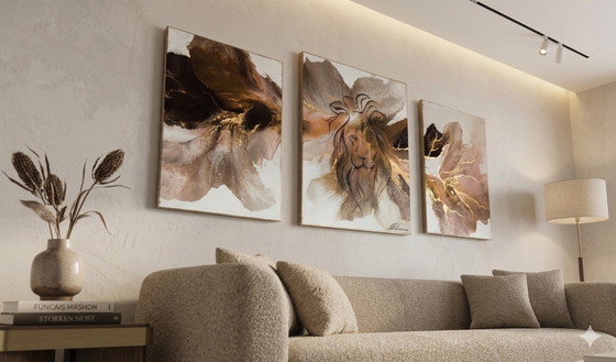 Image 1 of Modern and Contemporary Living Room Furniture, Minimalist Style. Triptych