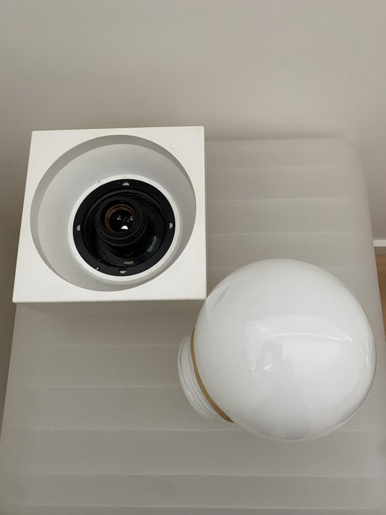 Image 1 of 2 lampade da soffitto/parete vintage in bachelite - anni '50 - stile industriale/era spaziale