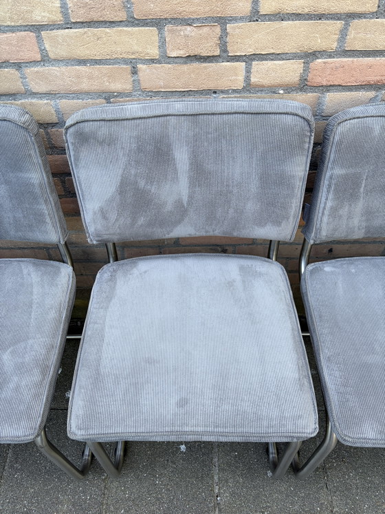 🪑✅ 6 Grey Zuiver Ridge Rib Fabric Chairs – Dining chairs, Chrome, Textile (photo 4 of 9)