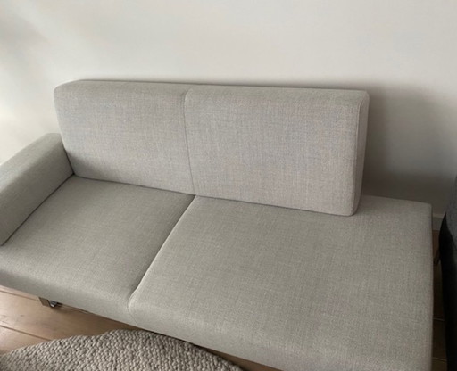 Harvink 2-person sofa light gray fabric Ploegwool