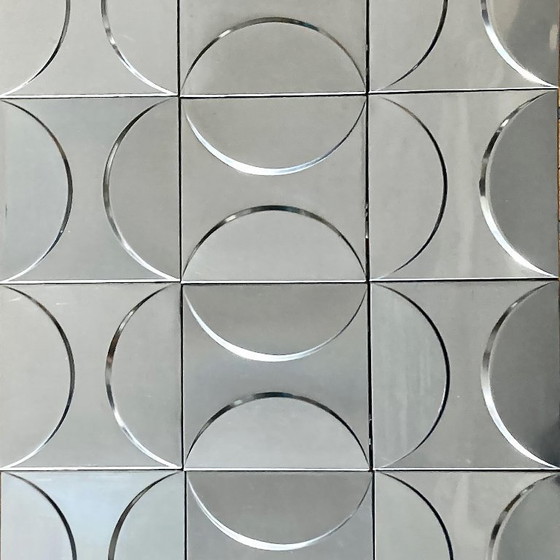 Image 1 of Decoración mural en acero inoxidable, arte cinético. 1970