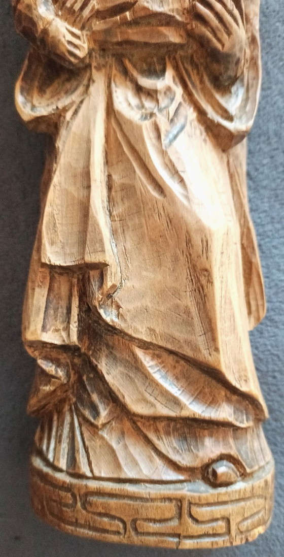 Image 1 of Statuetta della Vergine con Bambino in legno intagliato – 24,5 cm – Circa 1955-1975