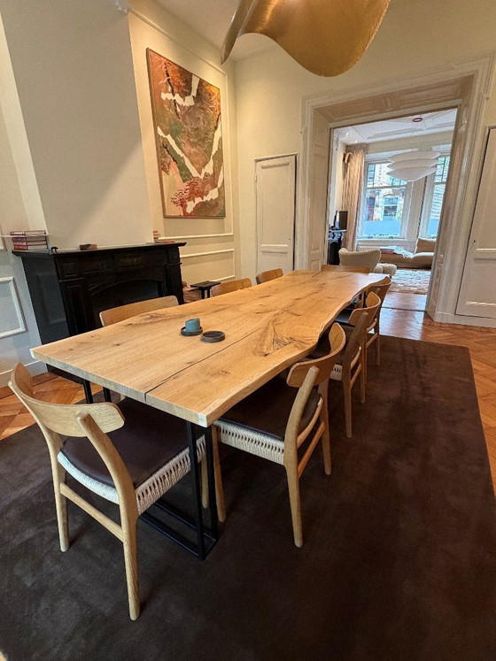 Image 1 of VANOUDS Amsterdam — massief eiken boomstamtafel, 280 cm (live edge)