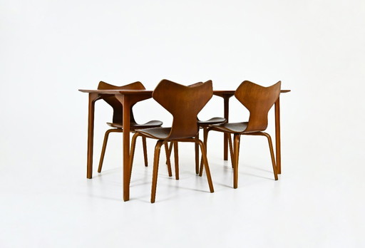 Dining set by Arne Jacobsen for Fritz Hansen, 1950s