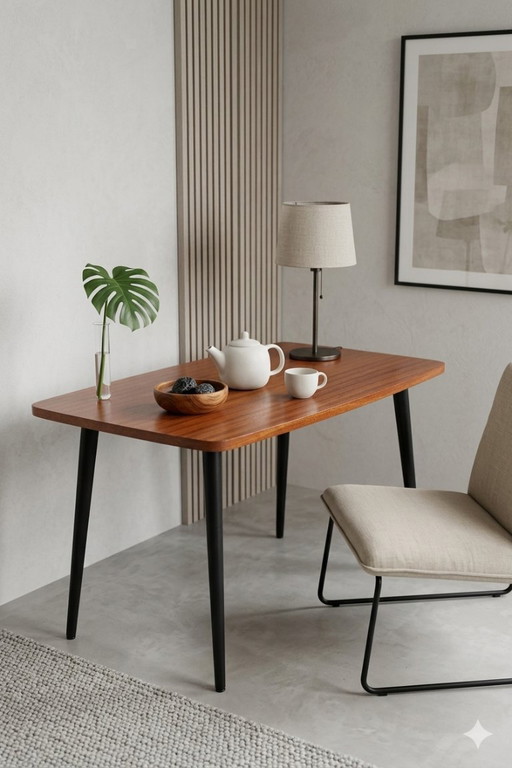 petite table basse vintage au design moderne des années 1970