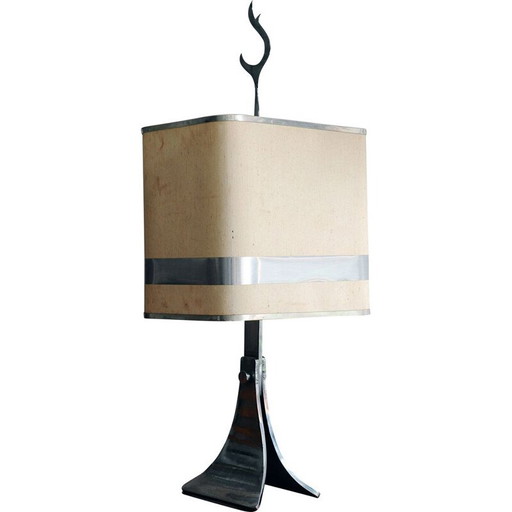 Vintage steel lamp, 1970s