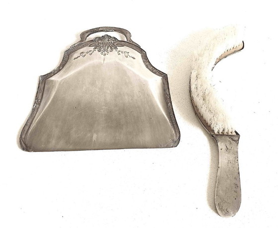 Image 1 of Zilveren metalen kruimelvanger uit de jaren 30