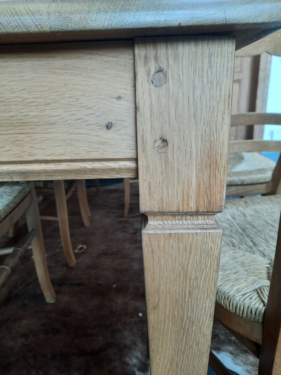 Image 1 of Oak Dining Table And 6 Matching Chairs