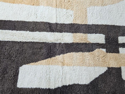 Marokkanischer Teppich aus Naturleinen, 300 x 150 cm