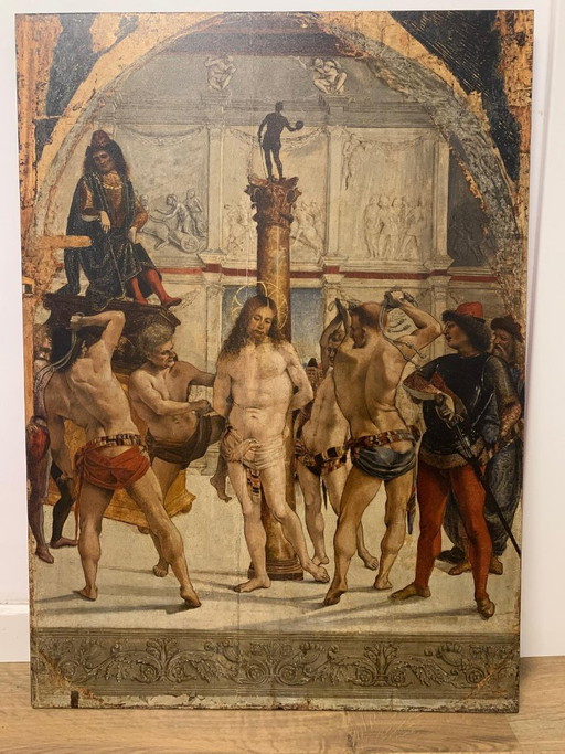 Luca Signorelli "Flagellation du Christ" – Tirage d'art 1:1 qualité musée sur panneau rigide (84x60 cm)