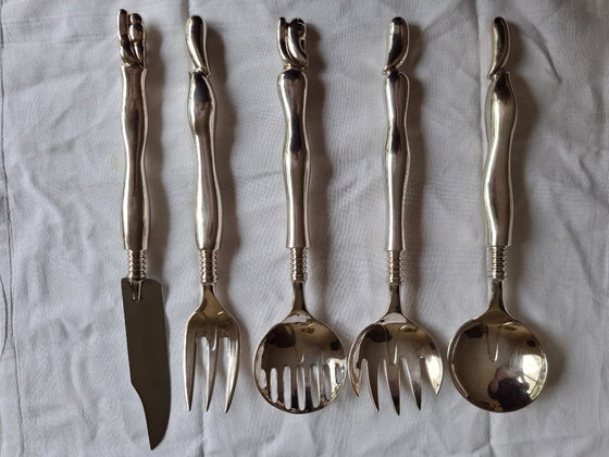 Image 1 of 5 cubiertos de plata esculpidos por Miguel Berrocal