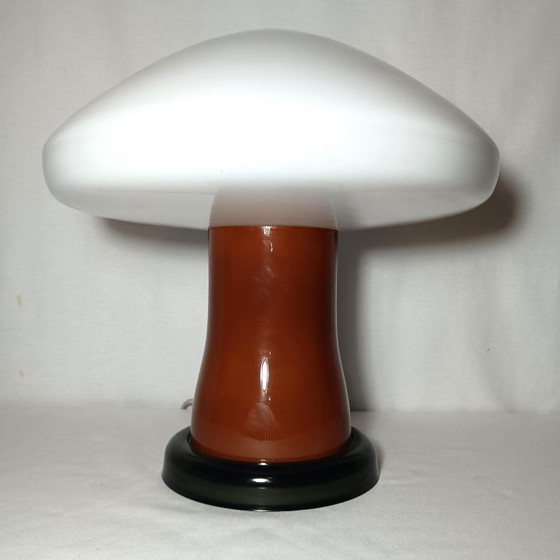 Image 1 of Vintage Gorlitz glazen paddenstoellamp, Karin Korn Design, Mid-Century Modern